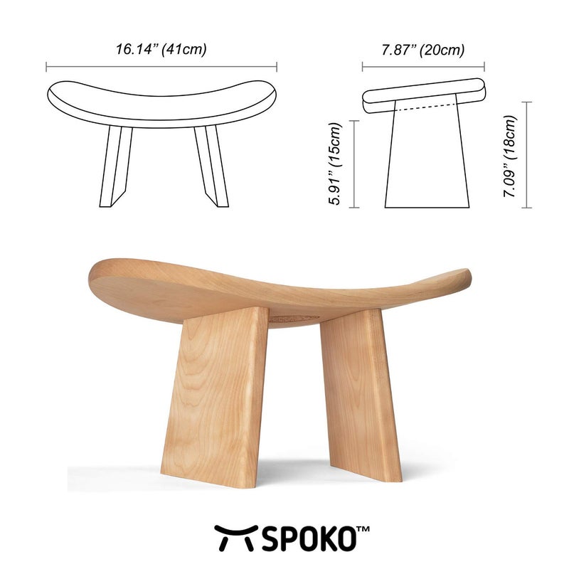 SPOKO Meditation Bench Chair, Travel Version, The Original Posture Certified Wood Kneeling Stool, Best Ergonomic Wooden Chair, Perfect Seat for Yoga, Prayer, Seiza - Image 5